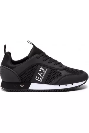 EA7 Sko, Herre, Sort, 45 EU, Læder, Sneakers
