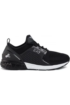 EA7 Sko, Herre, Sort, 45 EU, Nylon, Sneakers