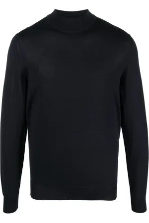 DRUMOHR Strik, Herre, Blå, 2XL, Uld, Modern Turtleck