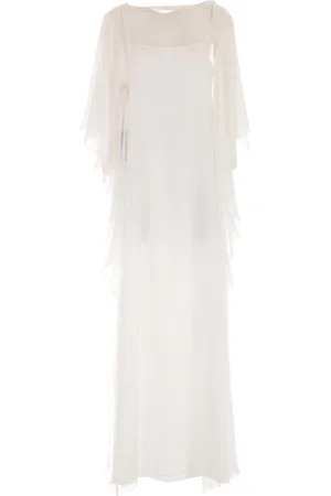 Alberta Ferretti Kjole, Dame, Hvid, S, Maxi dag kjole