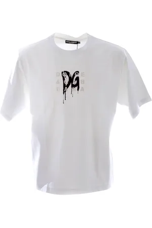 Dolce & Gabbana Top, Herre, Hvid, L, Bomuld, T-shirts