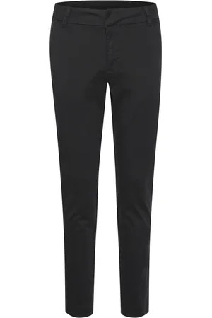 Kaffe Bukser, Dame, Blå, L, Bomuld, Kamette Pants Pants 10506121 Black Deep
