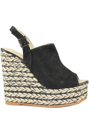 Espadrilles Sko, Dame, Sort, 36 EU, Uld, Wedges