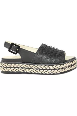 Espadrilles Sko, Dame, Sort, 36 EU, Uld, Flade sandaler