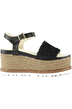 Espadrilles Sko, Dame, Sort, 40 EU, Wedges
