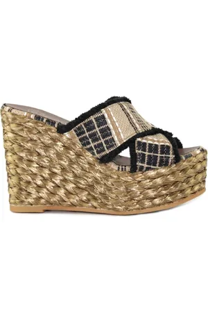 Espadrilles Sko, Dame, Gul, 36 EU, Wedges