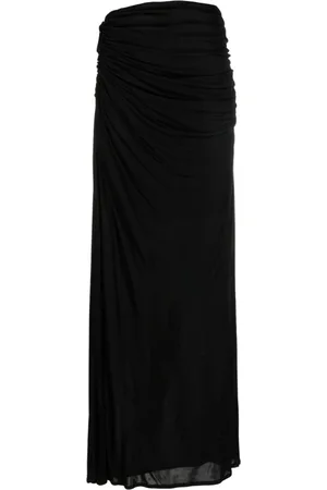 ANDREA ADAMO Nederdel, Dame, Sort, S, Maxi Skirts