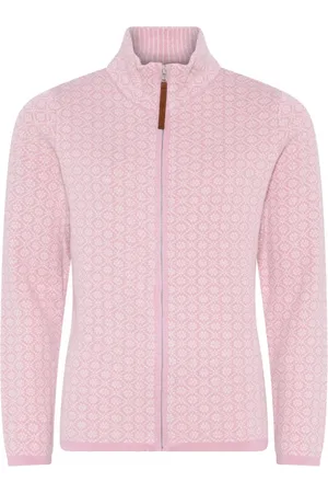 Skovhuus Strik, Dame, Lyserød, L, Bomuld, Jaquard Zipped Cardigan