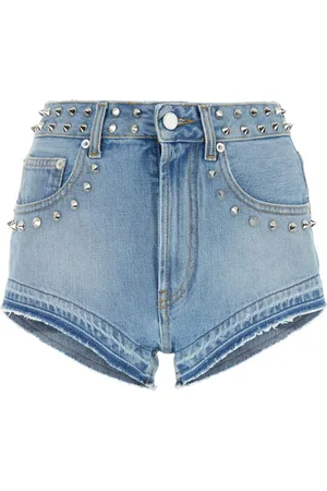 Alessandra Rich Shorts, Dame, Blå, W26, Denim, Denim Shorts
