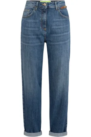 Elisabetta Franchi Jeans, Dame, Blå, W27, Bomuld, Straight Jeans