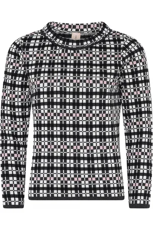 Skovhuus Strik, Dame, Flerfarvet, M, Bomuld, 3266 Checked Low Turtleneck Ju Bluser