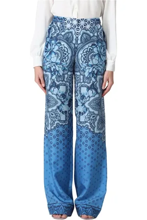 Alberta Ferretti Bukser, Dame, Blå, XS, Straight Bukser