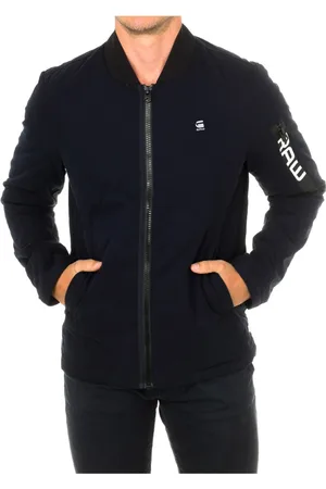 G-Star Sweathshirts & Hoodies, Herre, Blå, XS, Bomuld, Trøje med lynlås