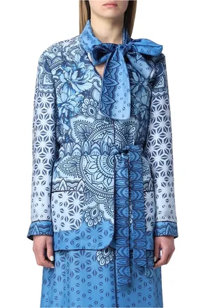 Alberta Ferretti Bluser & Skjorter, Dame, Blå, S, Uld, Blouses