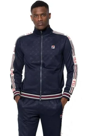 Fila Sweathshirts & Hoodies, Herre, Blå, XS, Uld, Trøje med lynlås