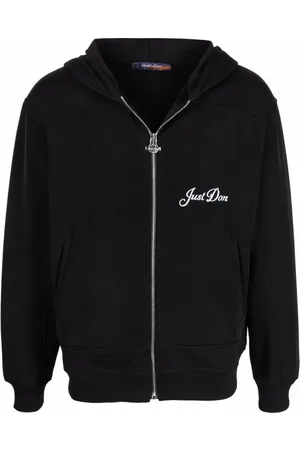 JUST DON Sweathshirts & Hoodies, Herre, Sort, M, Bomuld, Trøje med lynlås