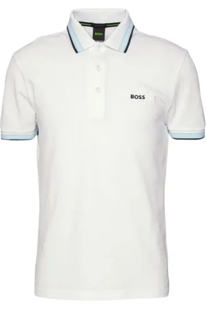 HUGO BOSS Top, Herre, Hvid, M, Bomuld, Polo Shirt