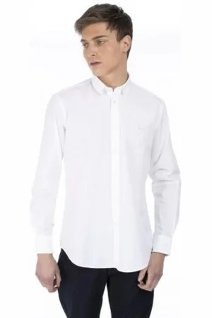 HARMONT&BLAINE Skjorte, Herre, Hvid, XL, Bomuld, Afslappet skjorte