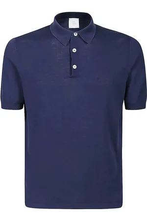 ELEVENTY Top, Herre, Blå, M, Bomuld, Polo Shirt
