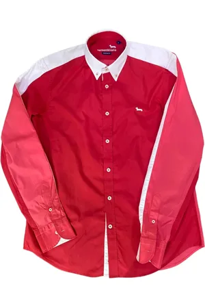 HARMONT&BLAINE Skjorte, Herre, Rød, 2XL, Bomuld, Skjorte