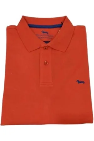 HARMONT&BLAINE Top, Herre, Rød, L, Bomuld, Polo Shirt