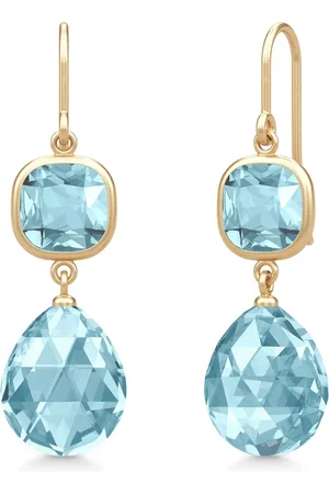 Julie Sandlau Tilbehør, Dame, Blå, ONE SIZE, Olivia Earrings - Gold Plated