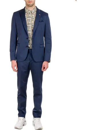 Manuel Ritz Jakkesæt, Herre, Blå, XL, Single Breasted Suits