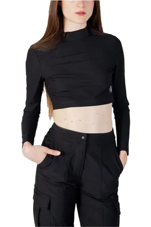 Calvin Klein Top, Dame, Sort, S, Uld, Long Sleeve Tops