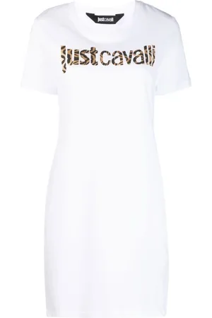 Roberto Cavalli Kjole, Dame, Hvid, XS, Bomuld, Korte kjoler