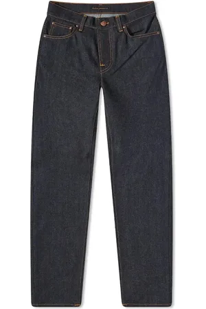 Nudie Jeans Jeans, Herre, Blå, W31 L31, Uld, Jeans Grim Tim tør sand
