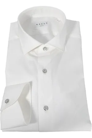 Xacus Skjorte, Herre, Hvid, 5XL, Bomuld, Skræddersy mænd skjorte mellemliggende bærbarhed 21741721