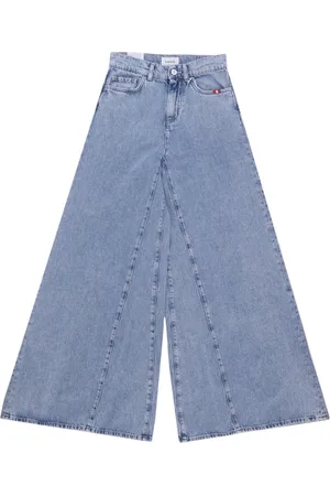 AMISH Jeans, Dame, Blå, W30, Denim, Wide Jeans