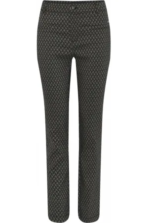 C.ro Bukser, Dame, Flerfarvet, 3XL, Bomuld, Cro Lina 76 Cm Bukser Herringbon