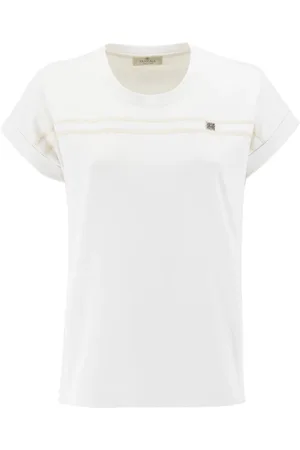 PANICALE Top, Dame, Hvid, M, Bomuld, T-shirts