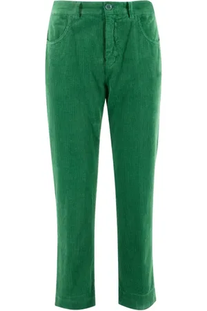 Aspesi Bukser, Dame, Grøn, L, Bomuld, Slim-fit Bukser