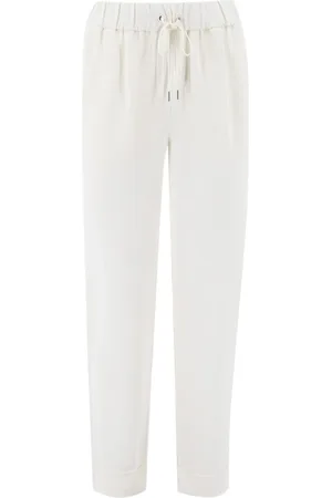 LE TRICOT PERUGIA Bukser, Dame, Hvid, L, Slim-fit Bukser