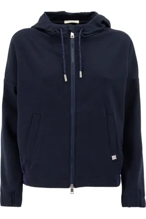 PANICALE Sweathshirts & Hoodies, Herre, Blå, 3XS, Bomuld, Zip-throughs