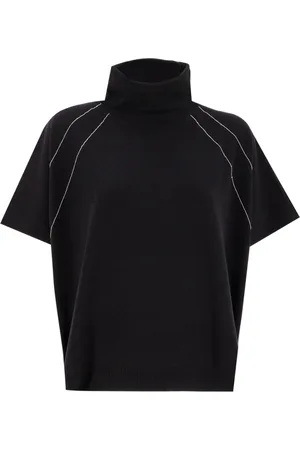 LE TRICOT PERUGIA Strik, Dame, Sort, S, Uld, Rullekraver