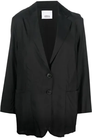 ERIKA CAVALLINI Jakke, Dame, Sort, M, Bomuld, Blazer