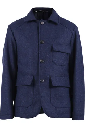 DoppiaA Jakke, Herre, Blå, L, Uld, Blazer