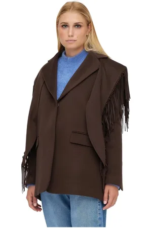 FEDERICA TOSI Jakke, Dame, Brun, 2XS, Uld, Blazer