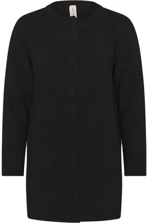 Skovhuus Strik, Dame, Sort, L, Uld, 2705 Classic Long O-Neck Cardi Cardigans 2705