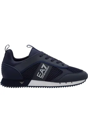 EA7 Sko, Herre, Blå, 45 EU, Polyester, Sneakers
