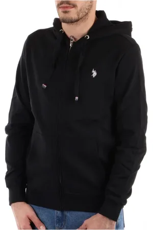 U.S. Polo Assn. Sweathshirts & Hoodies, Herre, Sort, XL, Bomuld, Zip-throughs
