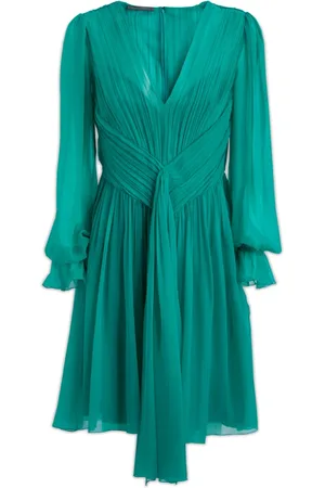 Alberta Ferretti Kjole, Dame, Grøn, S, Midi Dresses