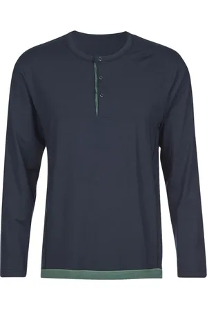 Calida Top, Herre, Blå, L, Long Sleeve Tops