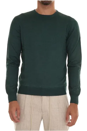 Gran Sasso Strik, Herre, Grøn, 3XL, Uld, Round-neck pullover
