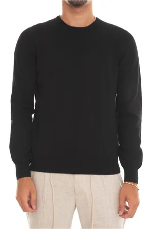 Gran Sasso Strik, Herre, Sort, 2XL, Round-neck pullover