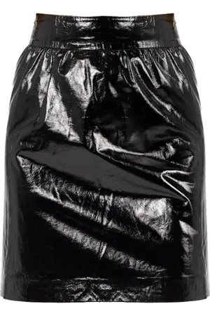 Pinko Nederdel, Dame, Sort, XS, Uld, Leather Skirts