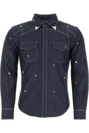 MCM Skjorte, Herre, Blå, L, Uld, Casual Bluser
